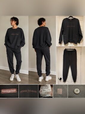 Vintage Pierre Balmain Wool Tracksuit 100% Wool Japanese Market Y2K Designer